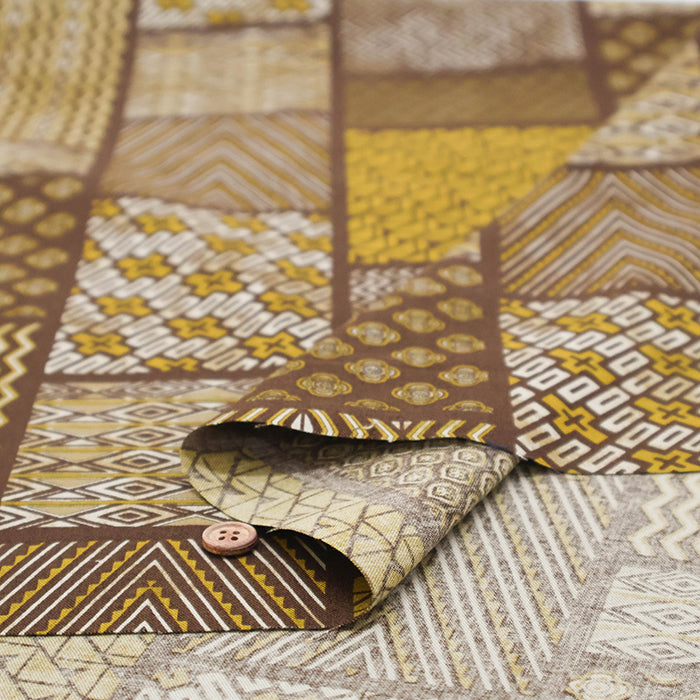 Cotton Muslin printed Fabric  Asian Overdye - Patchwork - nomura tailor