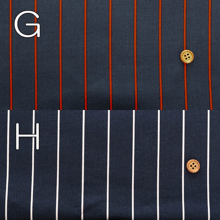 Cotton Broad Fabric - Pencil Stripe - nomura tailor
