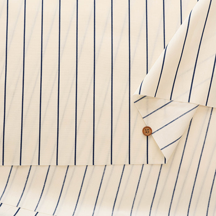 Cotton Broad Fabric - Pencil Stripe - nomura tailor