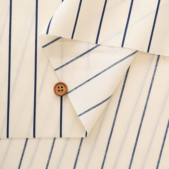 Cotton Broad Fabric - Pencil Stripe - nomura tailor