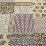 Cire Finish Cotton Compass Printed Fabric - Ethnic Patchwork - nomura tailor