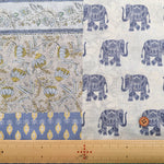 Cire Finish Cotton Compass Printed Fabric - Ethnic Patchwork - nomura tailor