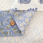 Cire Finish Cotton Compass Printed Fabric - Ethnic Patchwork - nomura tailor