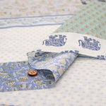 Cire Finish Cotton Compass Printed Fabric - Ethnic Patchwork - nomura tailor