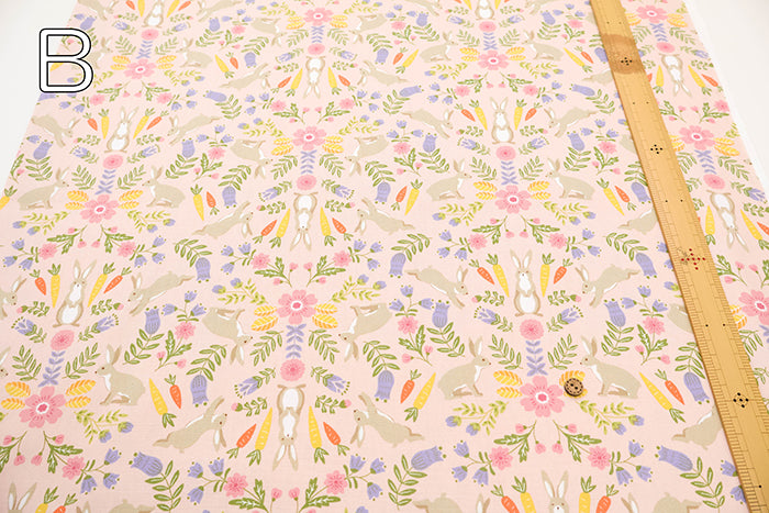 Cotton Oxford Printed Fabric - Rabbit - nomura tailor