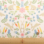 Cotton Oxford Printed Fabric - Rabbit - nomura tailor