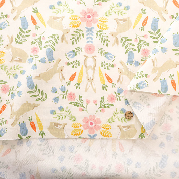 Cotton Oxford Printed Fabric - Rabbit - nomura tailor