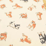 Cotton Oxford Printed Fabric - Shiba Inu - nomura tailor