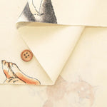 Cotton Oxford Printed Fabric - Shiba Inu - nomura tailor