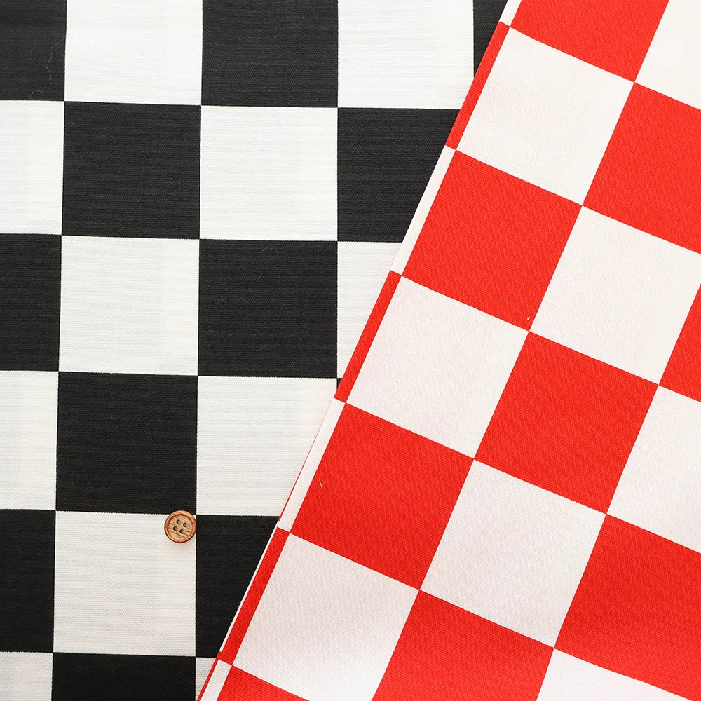 Cotton Oxford Printed Fabric - Check - nomura tailor