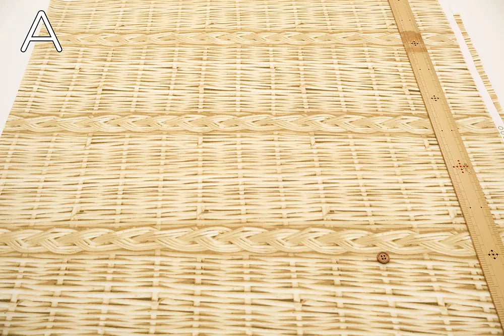 Cotton Oxford Printed Fabric バスケット - nomura tailor