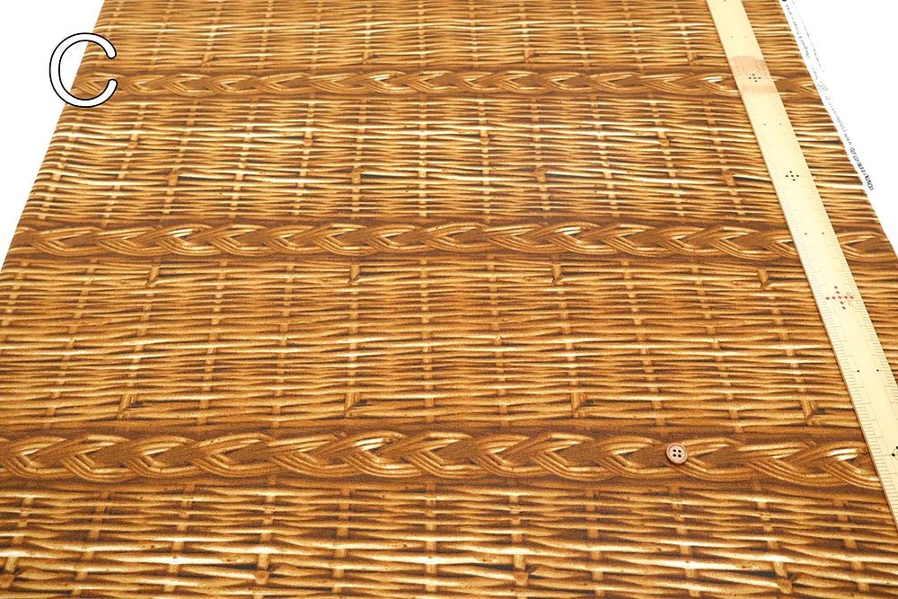 Cotton Oxford Printed Fabric バスケット - nomura tailor