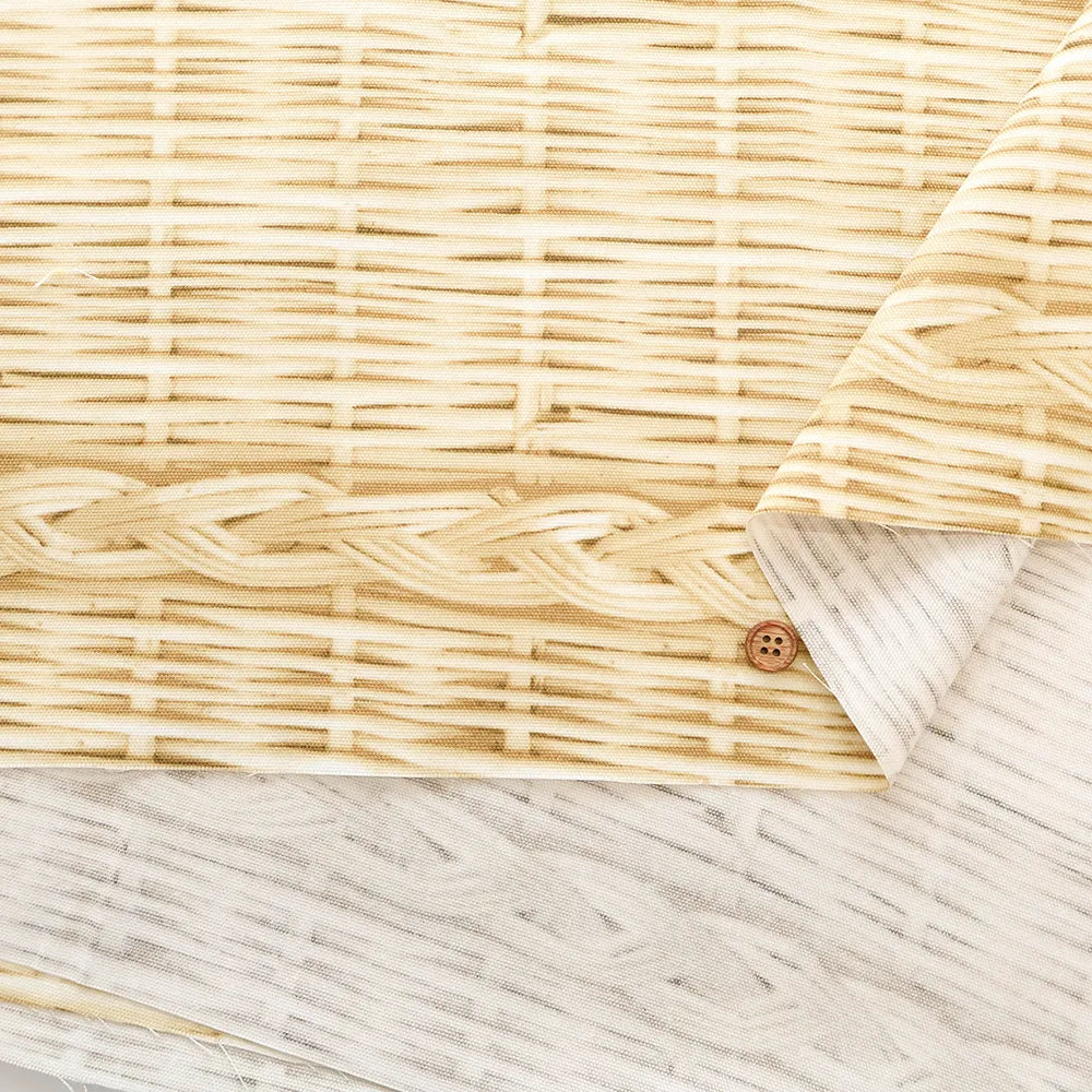 Cotton Oxford Printed Fabric バスケット - nomura tailor