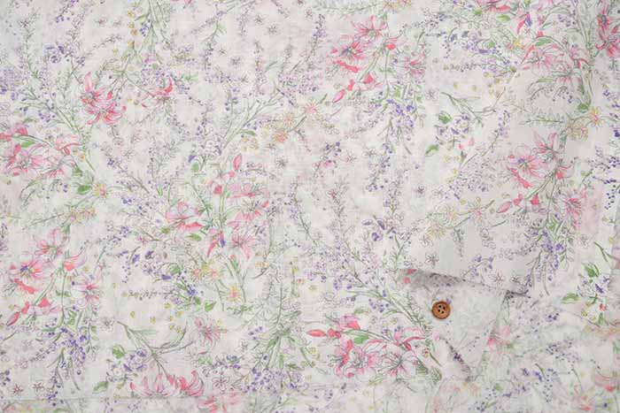 Cotton 101 Twin Boyle print fabric botanical - nomura tailor