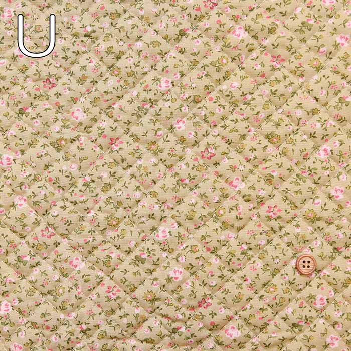 Cotton broadcloth printed quilt fabric <all stitch> small flowers - nomura tailor