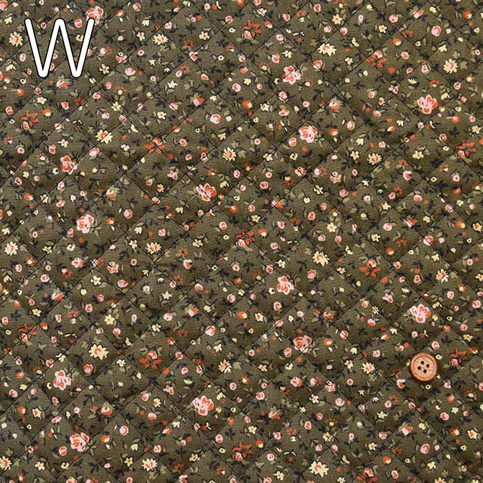 Cotton broadcloth printed quilt fabric <all stitch> small flowers - nomura tailor