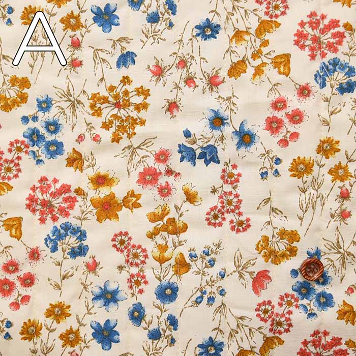 Cotton Broad Print Striped Quilt Fabric Flower - nomura tailor