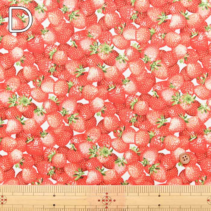 Cotton Ox Printed Fabric Strawberry - nomura tailor