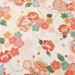 Cotton chinese Grame Printed Fabric Maple Leaves and Balls - nomura tailor