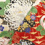 Cotton Sharting Lame (Glitter) Printed Fabric - Flower - nomura tailor