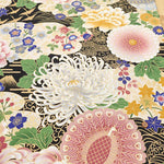 Cotton Sharting Lame (Glitter) Printed Fabric - Flower - nomura tailor