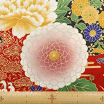 Cotton Sharting Lame (Glitter) Printed Fabric - Flower - nomura tailor