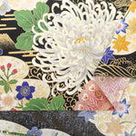 Cotton Sharting Lame (Glitter) Printed Fabric - Flower - nomura tailor