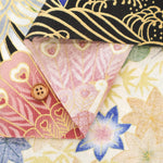Cotton Sharting Lame (Glitter) Printed Fabric - Flower - nomura tailor