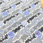 Cotton Sharting Lame (Glitter) Printed Fabric - Hana to Mari - nomura tailor