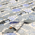 Cotton Sharting Lame (Glitter) Printed Fabric - Hana to Mari - nomura tailor