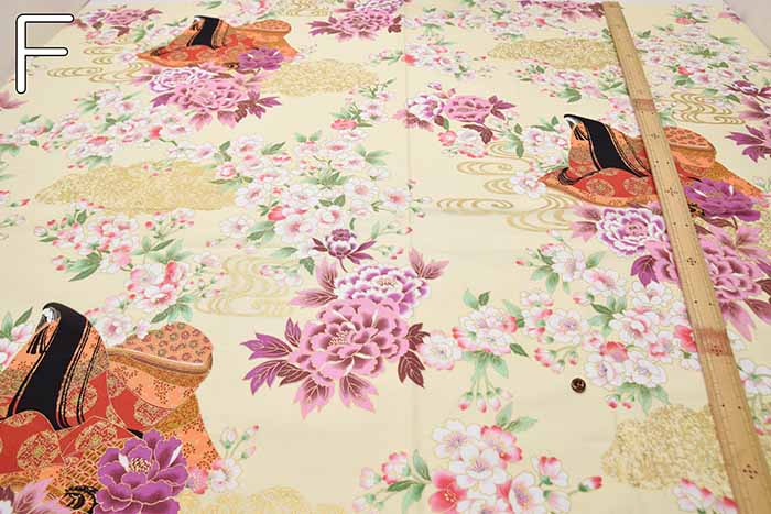 Cotton cinching print fabric Murasakishikibu - nomura tailor