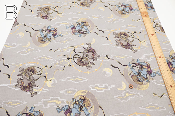 Cotton Scare Lame (Glitter) Fabric - God of wind and god ofthunder - nomura tailor