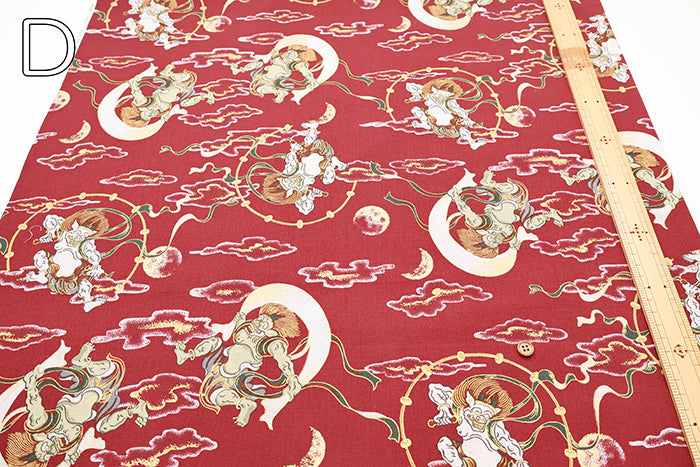 Cotton Scare Lame (Glitter) Fabric - God of wind and god ofthunder - nomura tailor