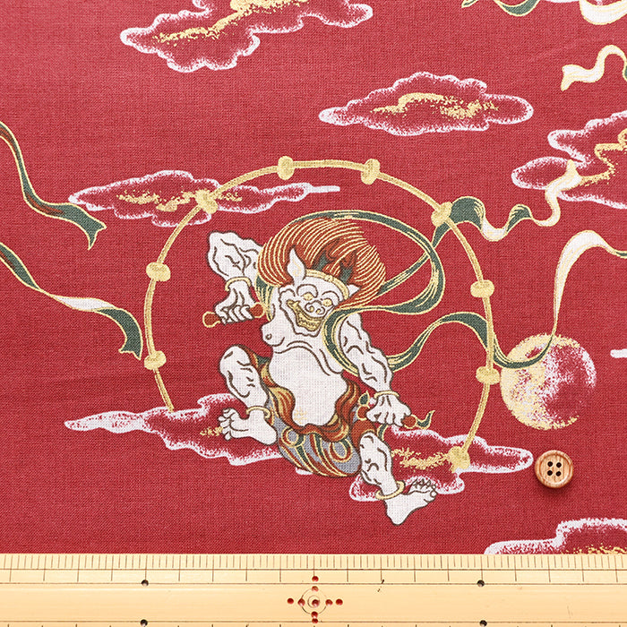 Cotton Scare Lame (Glitter) Fabric - God of wind and god ofthunder - nomura tailor