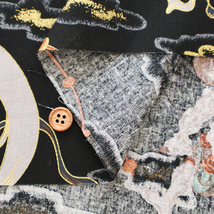 Cotton Scare Lame (Glitter) Fabric - God of wind and god ofthunder - nomura tailor