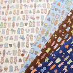 Cotton sheeting print fabric Haniwa - nomura tailor