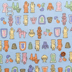 Cotton sheeting print fabric Haniwa - nomura tailor