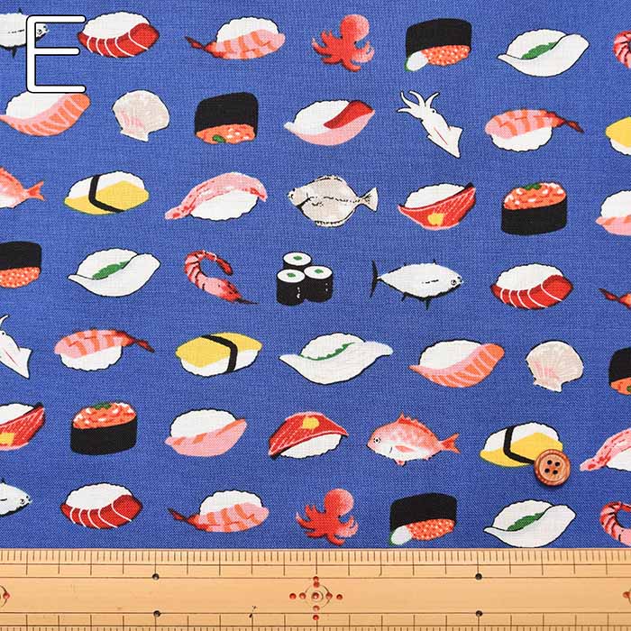 Cotton Seating Printed Fabric Osushi - nomura tailor