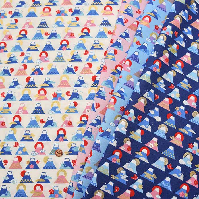 Cotton shingle printed fabric Fujiyama - nomura tailor