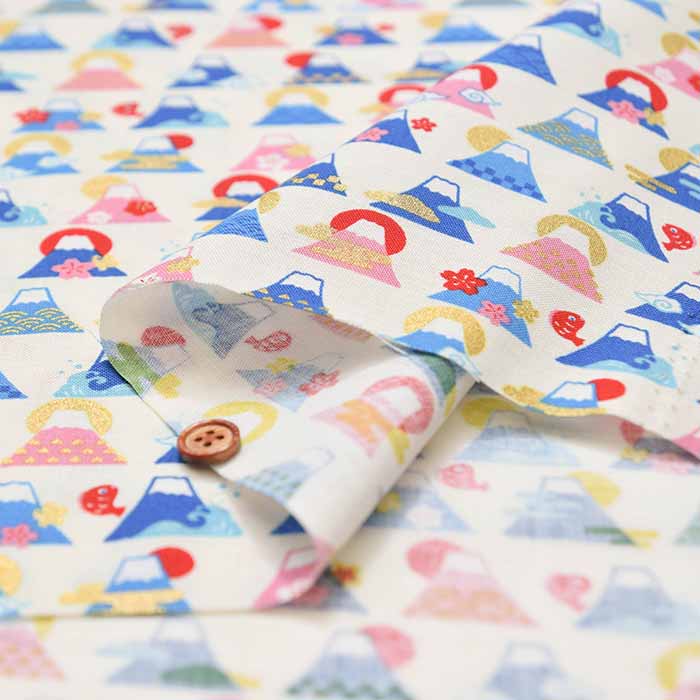 Cotton shingle printed fabric Fujiyama - nomura tailor