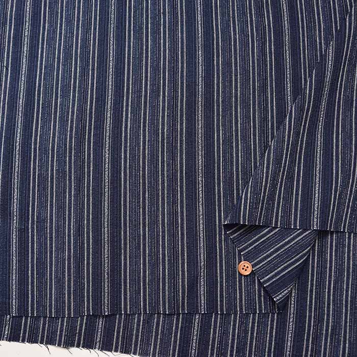 China Cotton plain weave fabric Stripe pattern - nomura tailor