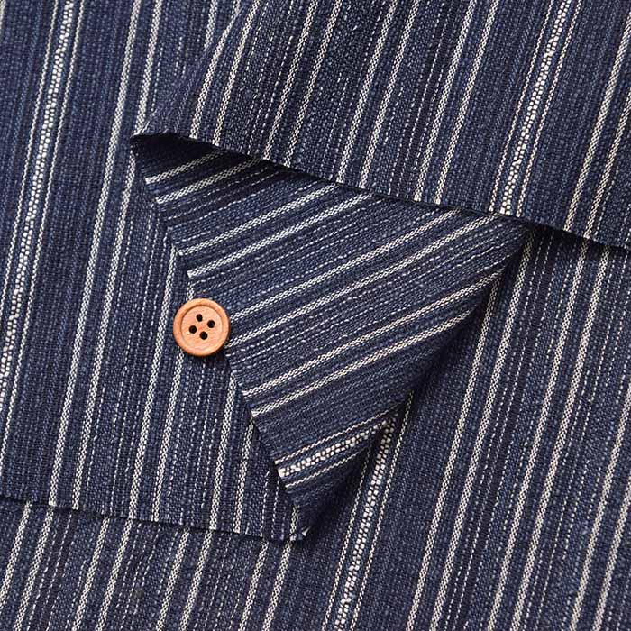 China Cotton plain weave fabric Stripe pattern - nomura tailor