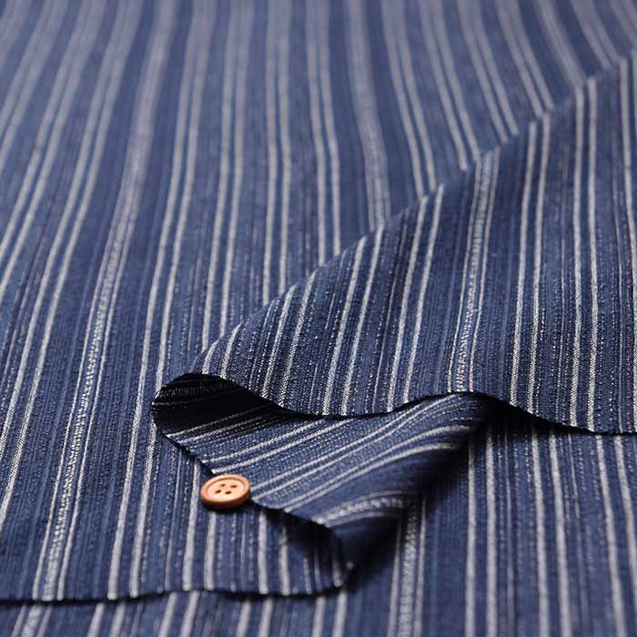 China Cotton plain weave fabric Stripe pattern - nomura tailor