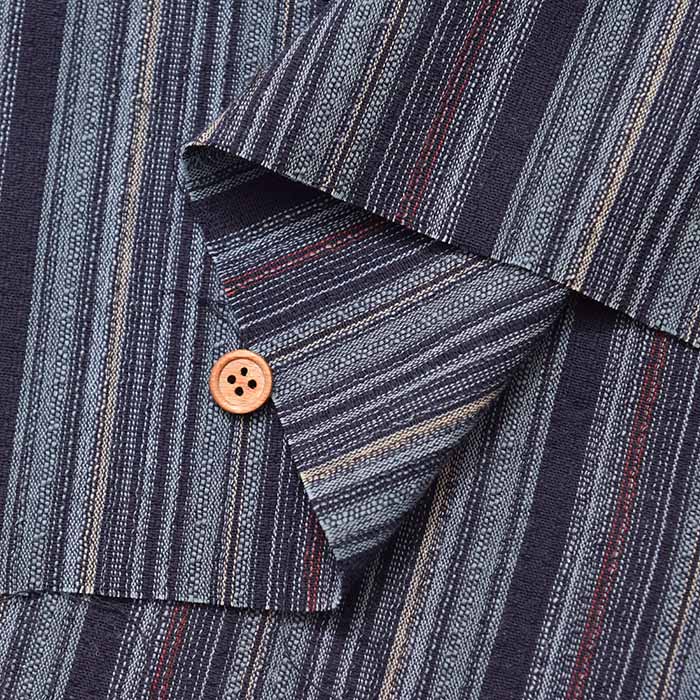 China Cotton plain weave fabric Stripe pattern - nomura tailor