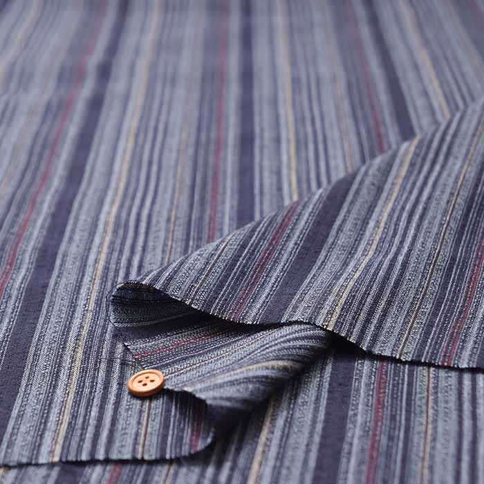 China Cotton plain weave fabric Stripe pattern - nomura tailor