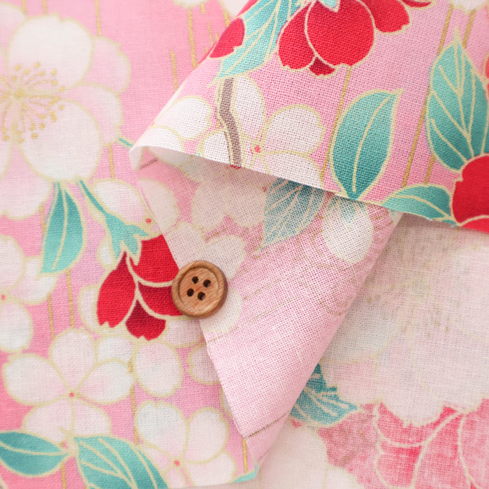 Cotton Scare Lame (Glitter) Fabric - Cherry blossoms - nomura tailor