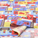 Cotton CB printed fabric Dream Child Working car construction type - nomura tailor