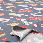 Cotton CB printed fabric Dream Child working car - nomura tailor