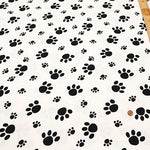Cotton Twill Print Fabric - Footsteps - nomura tailor