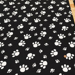 Cotton Twill Print Fabric - Footsteps - nomura tailor